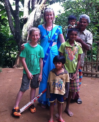 Marcia visting one of the projects